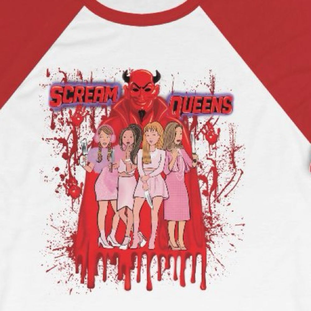 Daria Fashion Club Scream Queens mashup horror comedy 3\4 Sleeve Baseball Tee